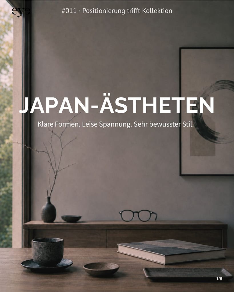 Puristisch reduzierter Raum im japanischen Stil